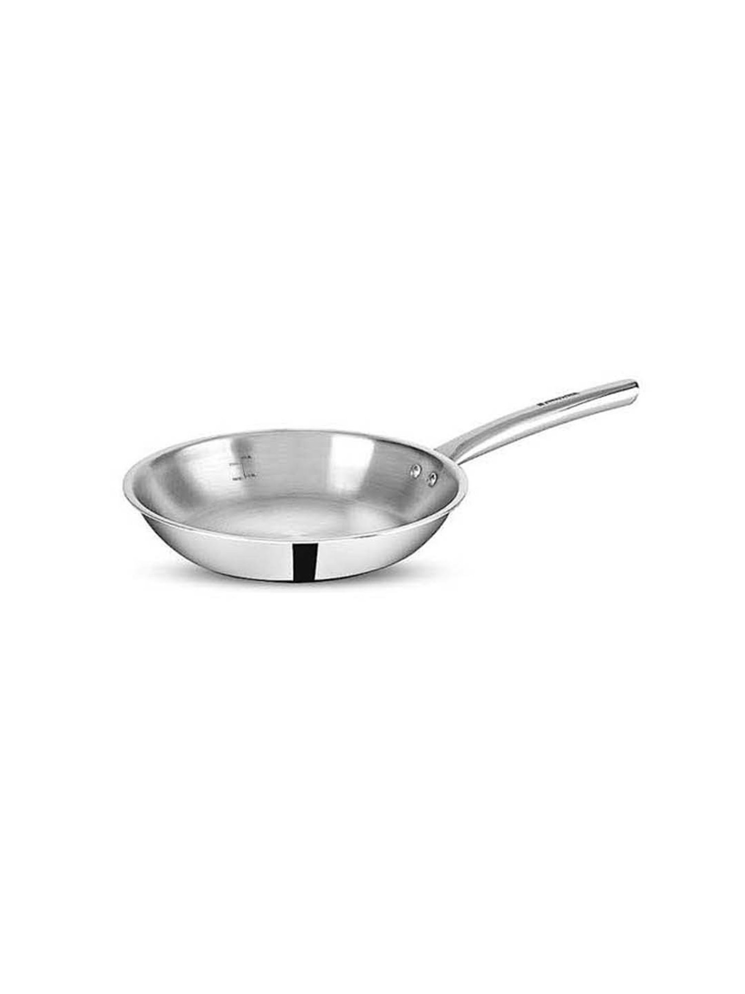 Bergner Tripro Silver Stainless Steel 22 cm Induction Friendly Triply Frypan & Skillet (1.1 L)