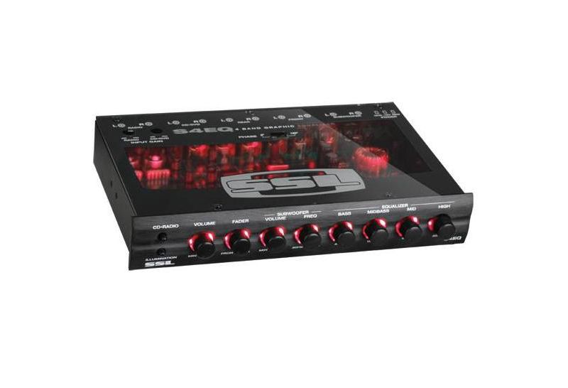 Soundstorm SSL S4EQ 4 Band Pre Amp Graphic Car Audio Stereo Equalizer EQ w/ Knob