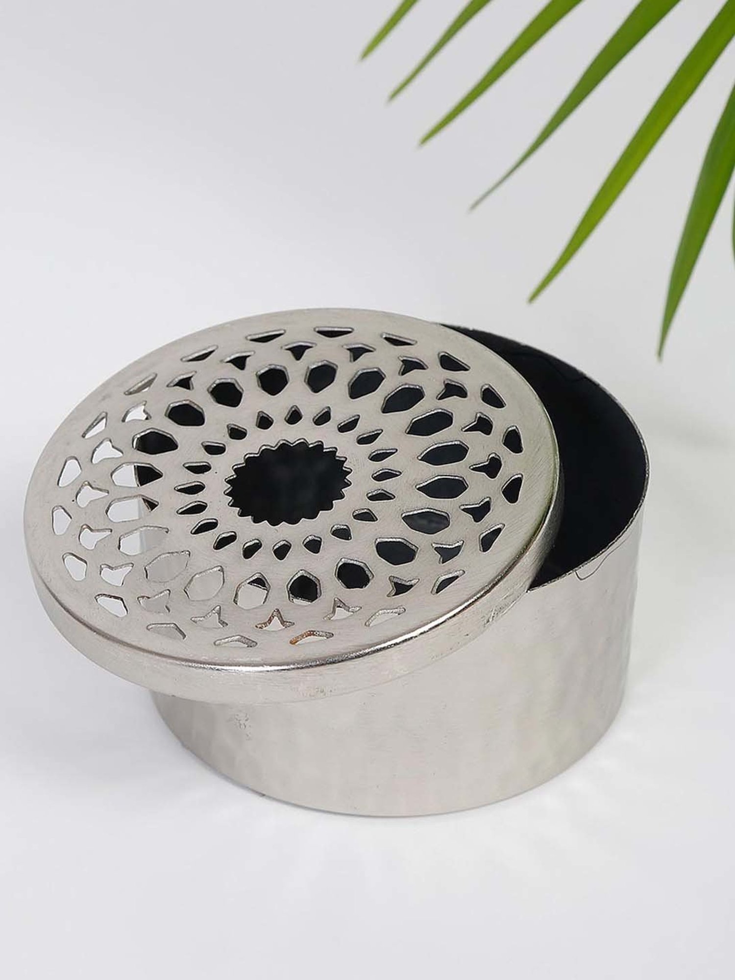 Fabindia Ihita Silver Metal Utility Box