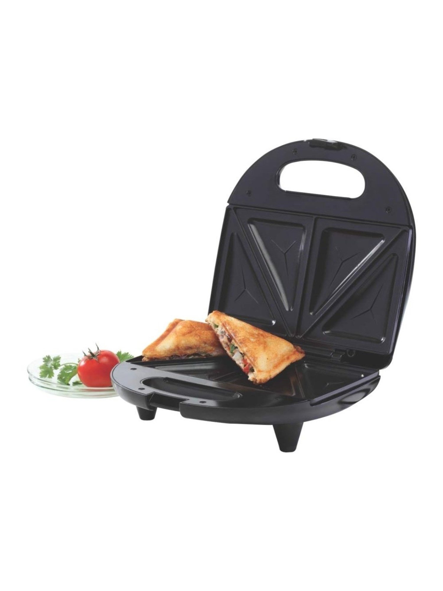 Borosil Sandwich Maker 700W Non Stick Coating (Black)