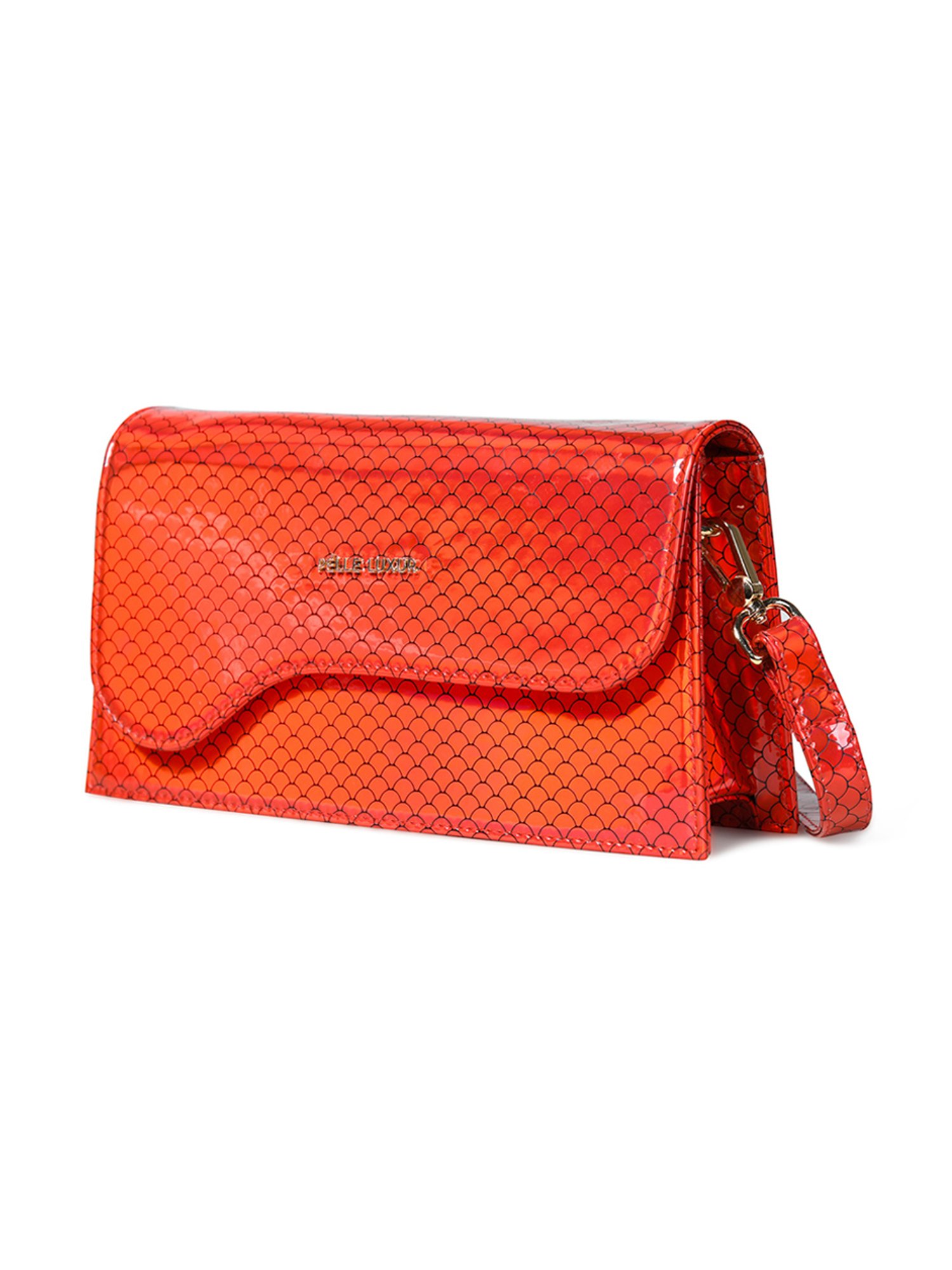 PELLE LUXUR Red Textured Small Shoulder Bag