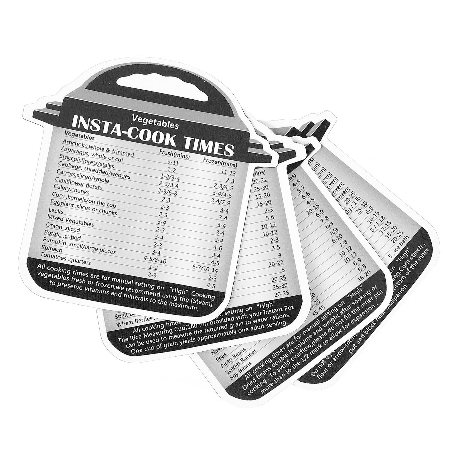 4Pcs Decorative Kitchen Cook Time Sticker Cook Time Magnet Instant Cooking Pot Decal