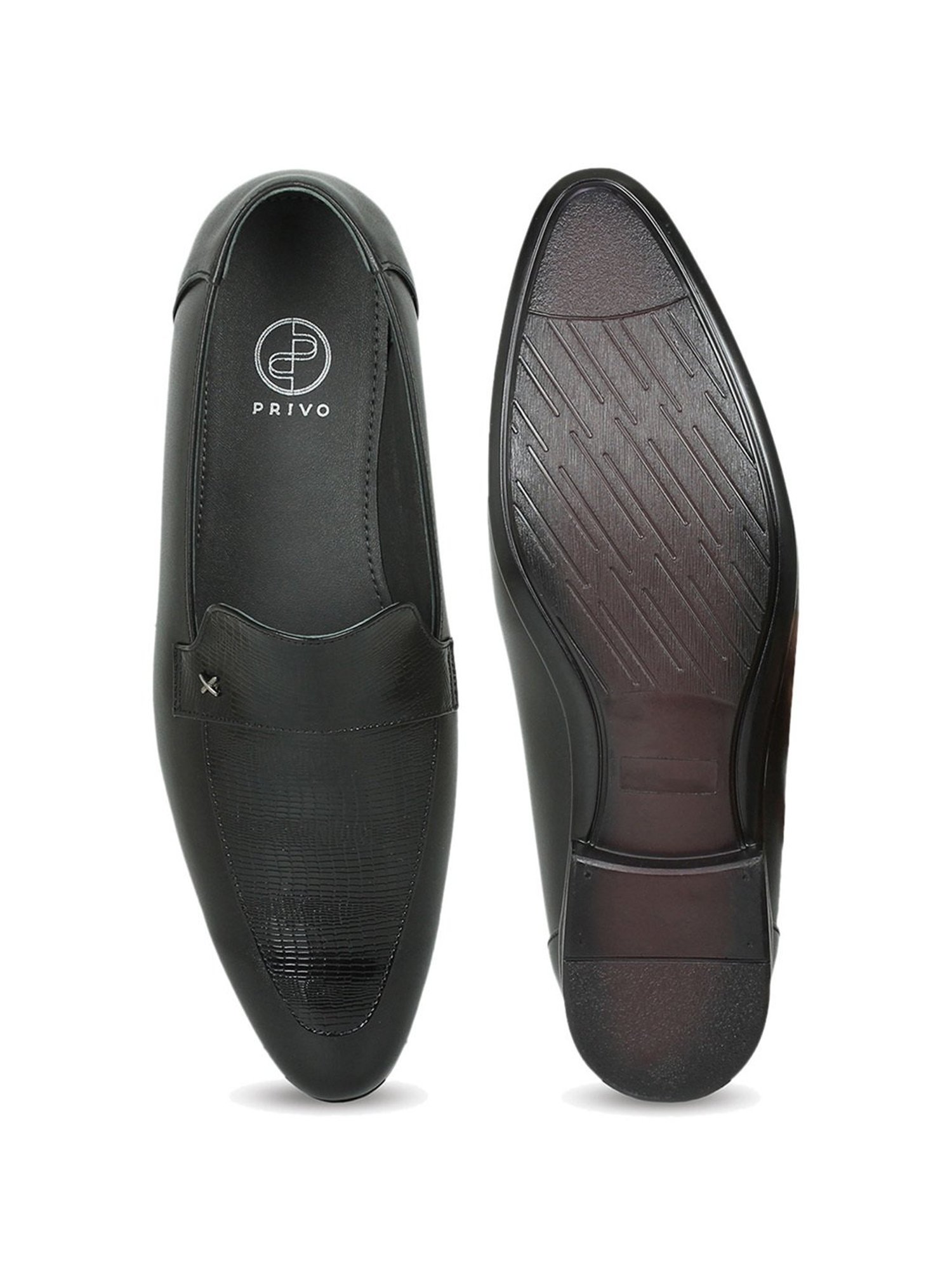 Privo by Inc.5 Men's Black Formal Loafers