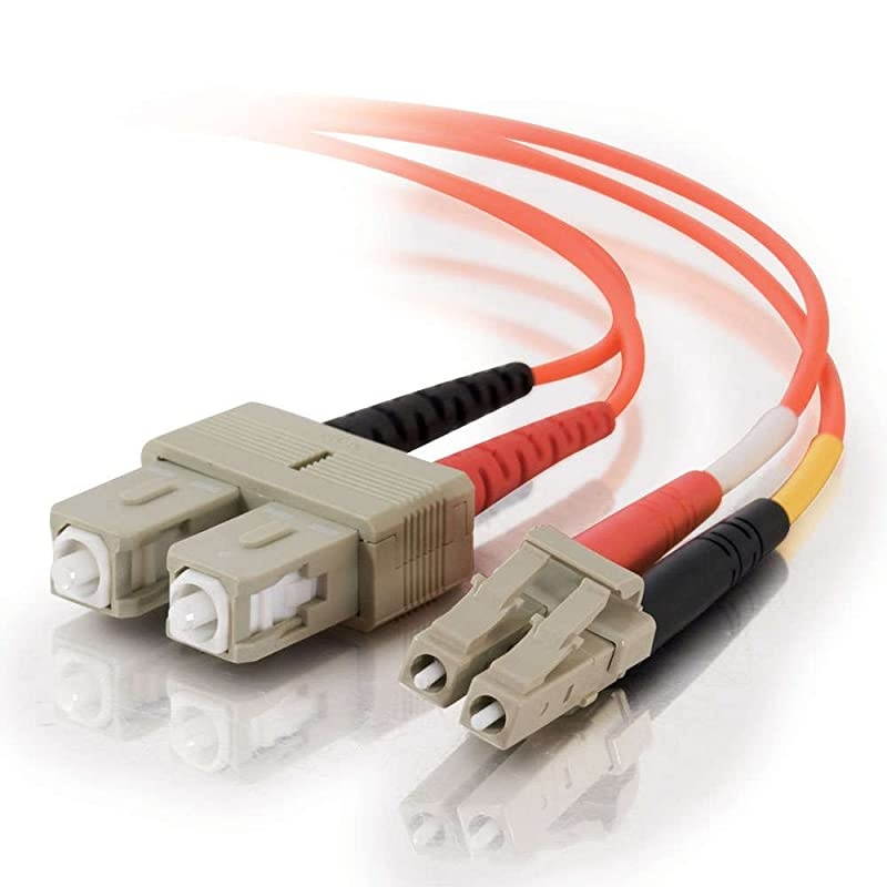 to Go 33157 LCSC 625125 OM1 Duplex Multimode PVC Fiber Optic Cable Orange 5 Meter