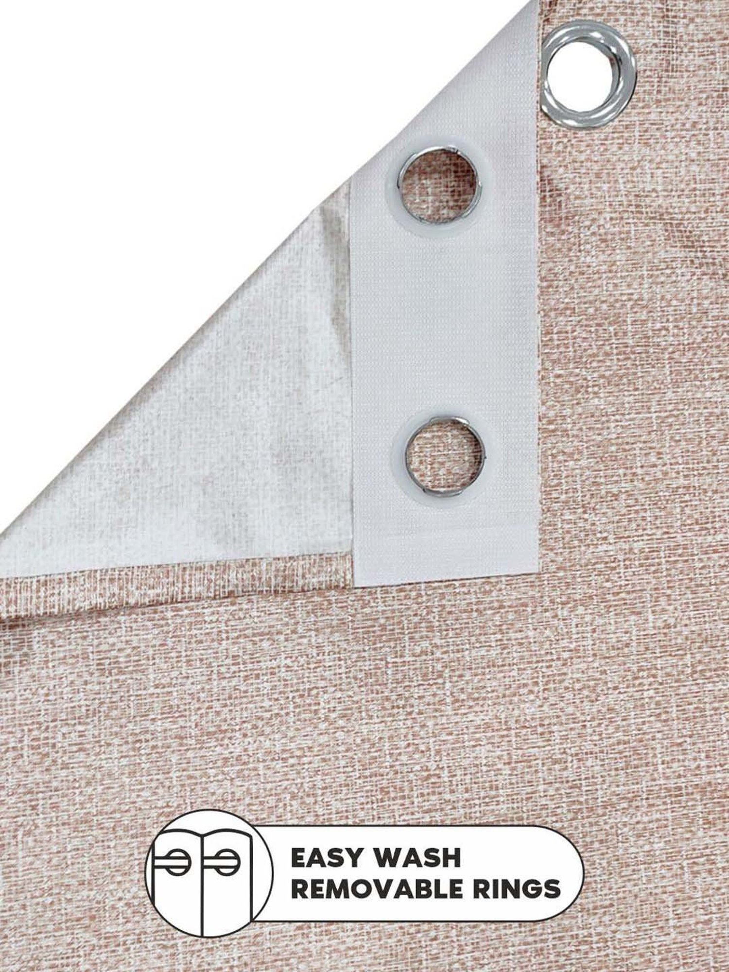 Bianca VILLA C`ESTA Beige Faux Silk 7 Ft. Door Curtain