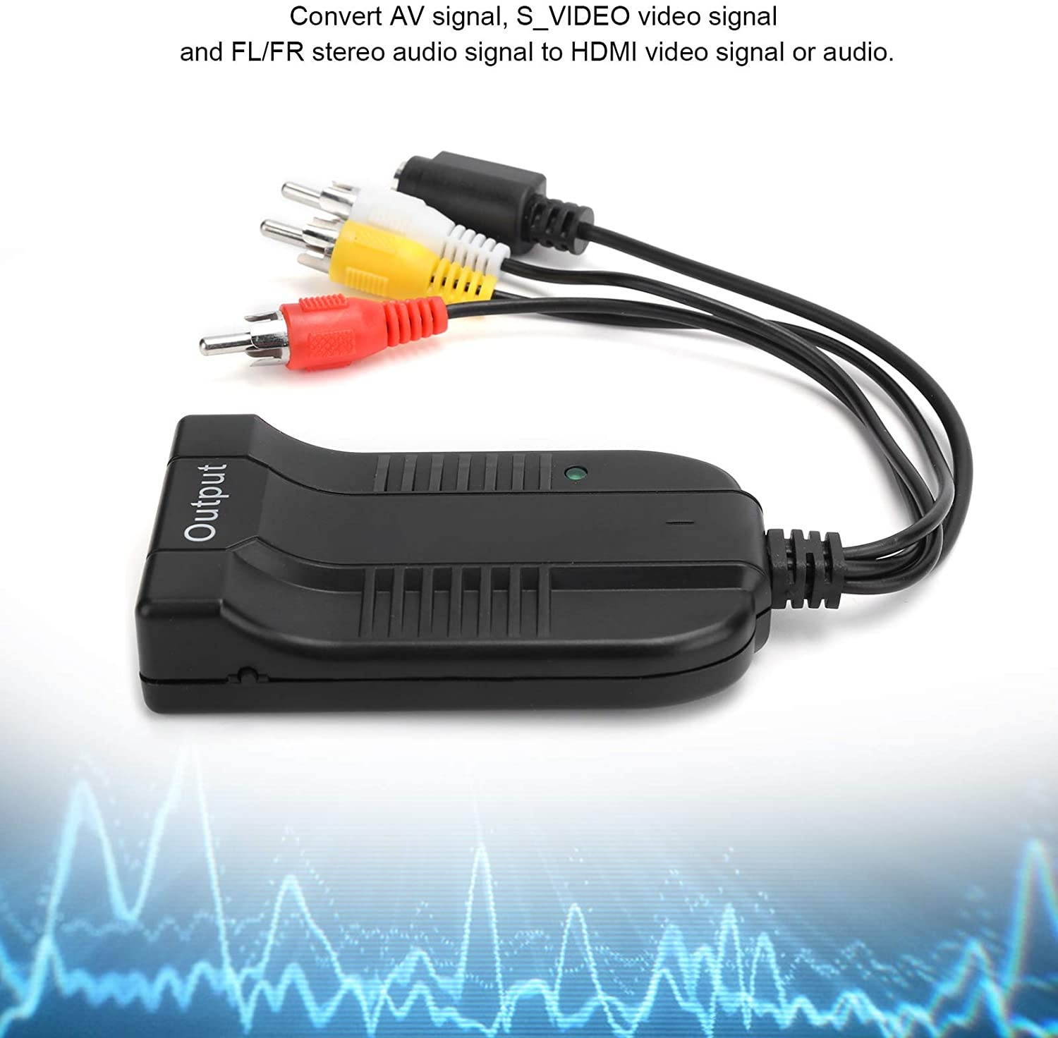 Sutinna S-Video to HDMI Converter Adapter,HDMI to RCA Adapter with Svideo Cable Audio Video Converter,Support 720P 1080P High Resolution Plug and Play