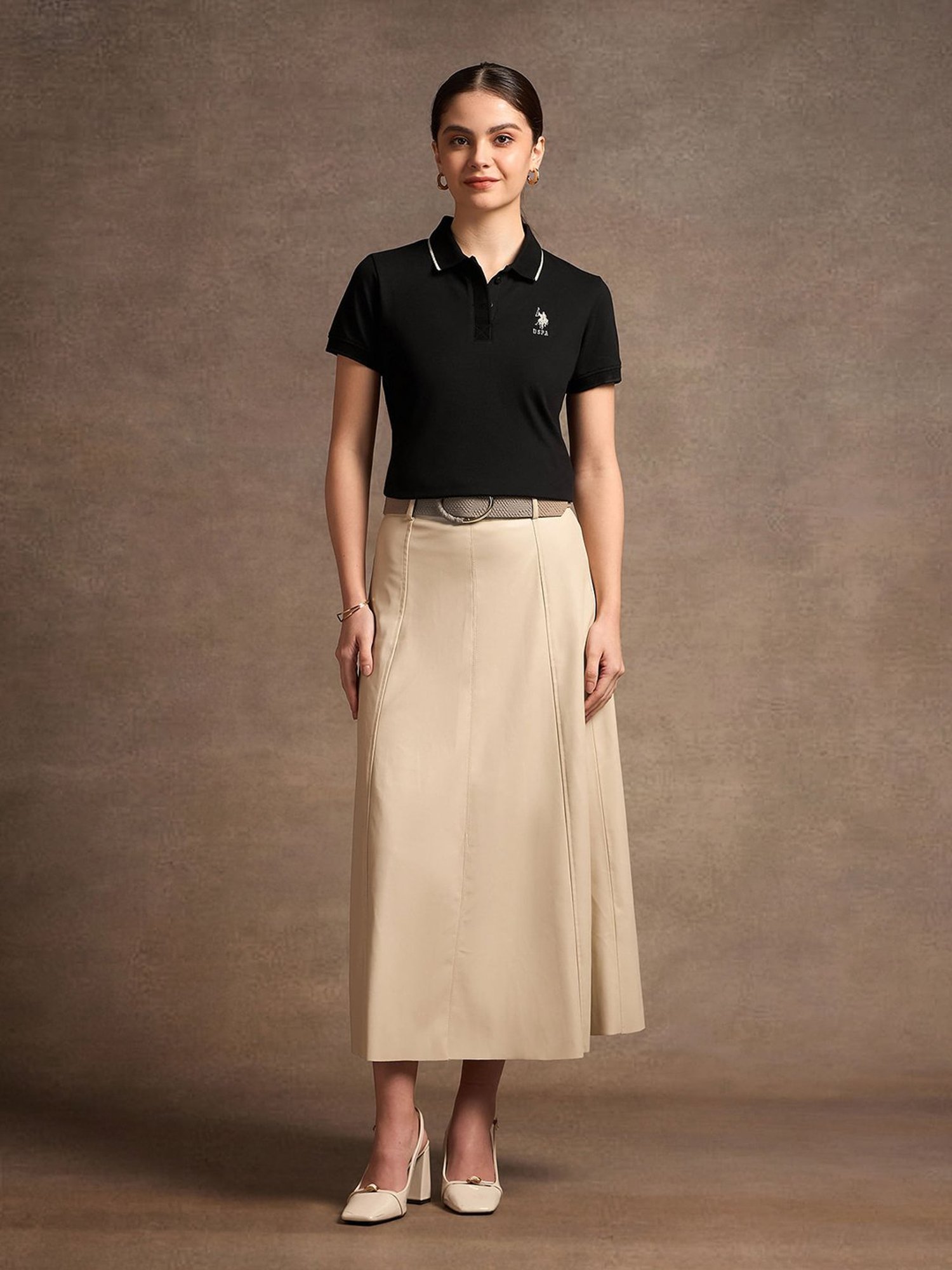 U.S. Polo Assn. Black Logo Print Polo T-Shirt