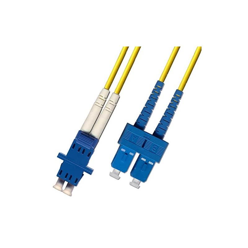 Fiber Optic Adapter Cable LC Female to SC Male Singlemode 9125 Duplex Yellow