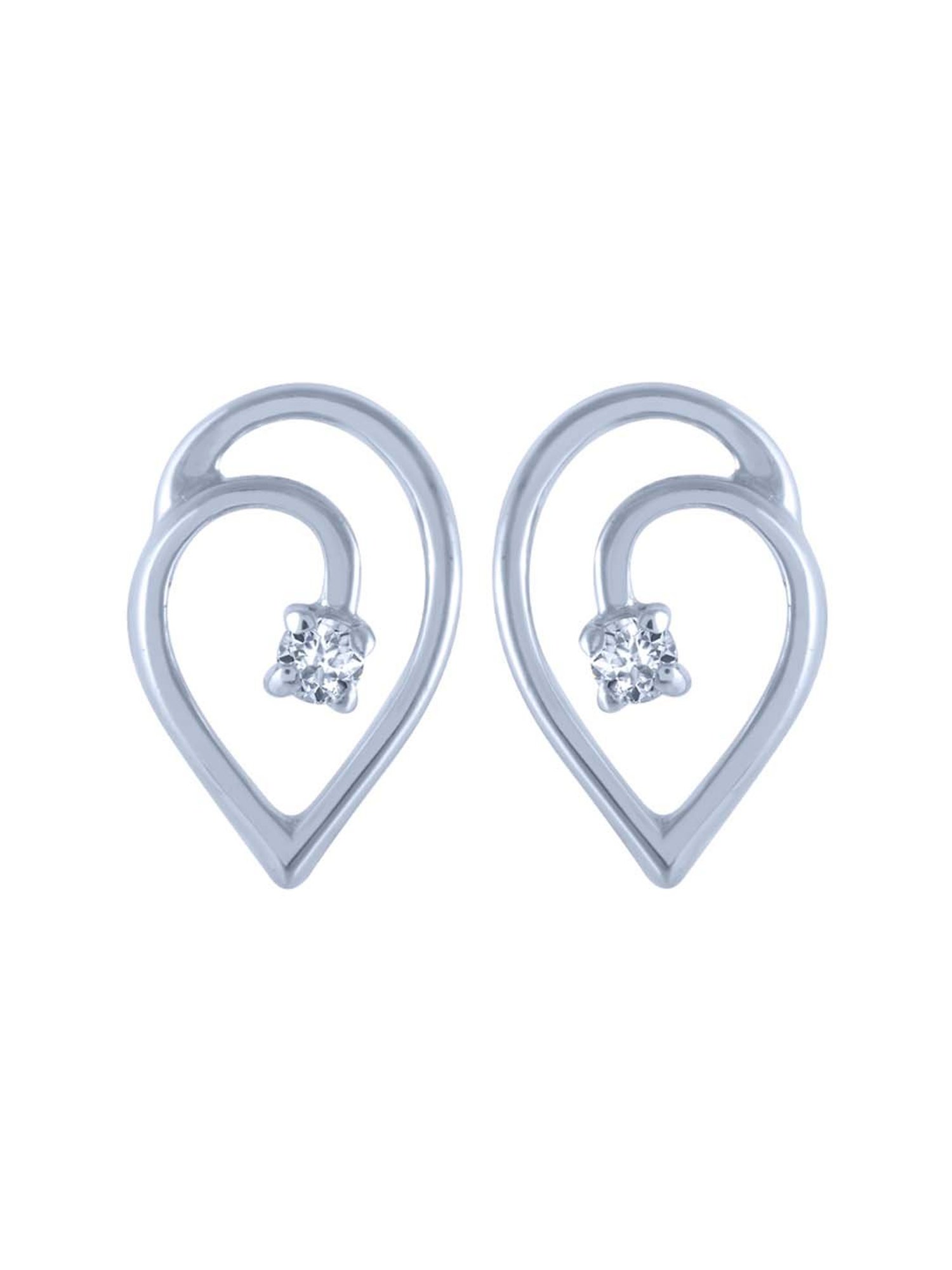 P.C. Chandra Jewellers 14 kt Gold & Diamond Earrings