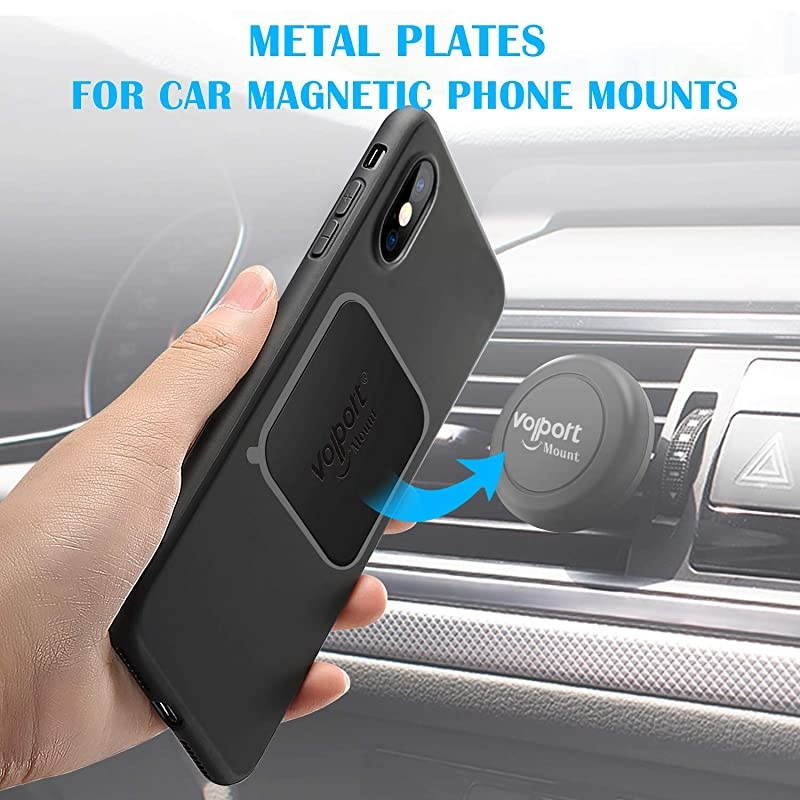 Metal Plate for Phone Magnet, 10 Pack  MagicPlate with 3M Adhesive Replacement for Magnetic Phone Car Mount Holder & Cradle & Stand ( Vent / CD / Windshield / Dashboard ) - Rectangle and Round
