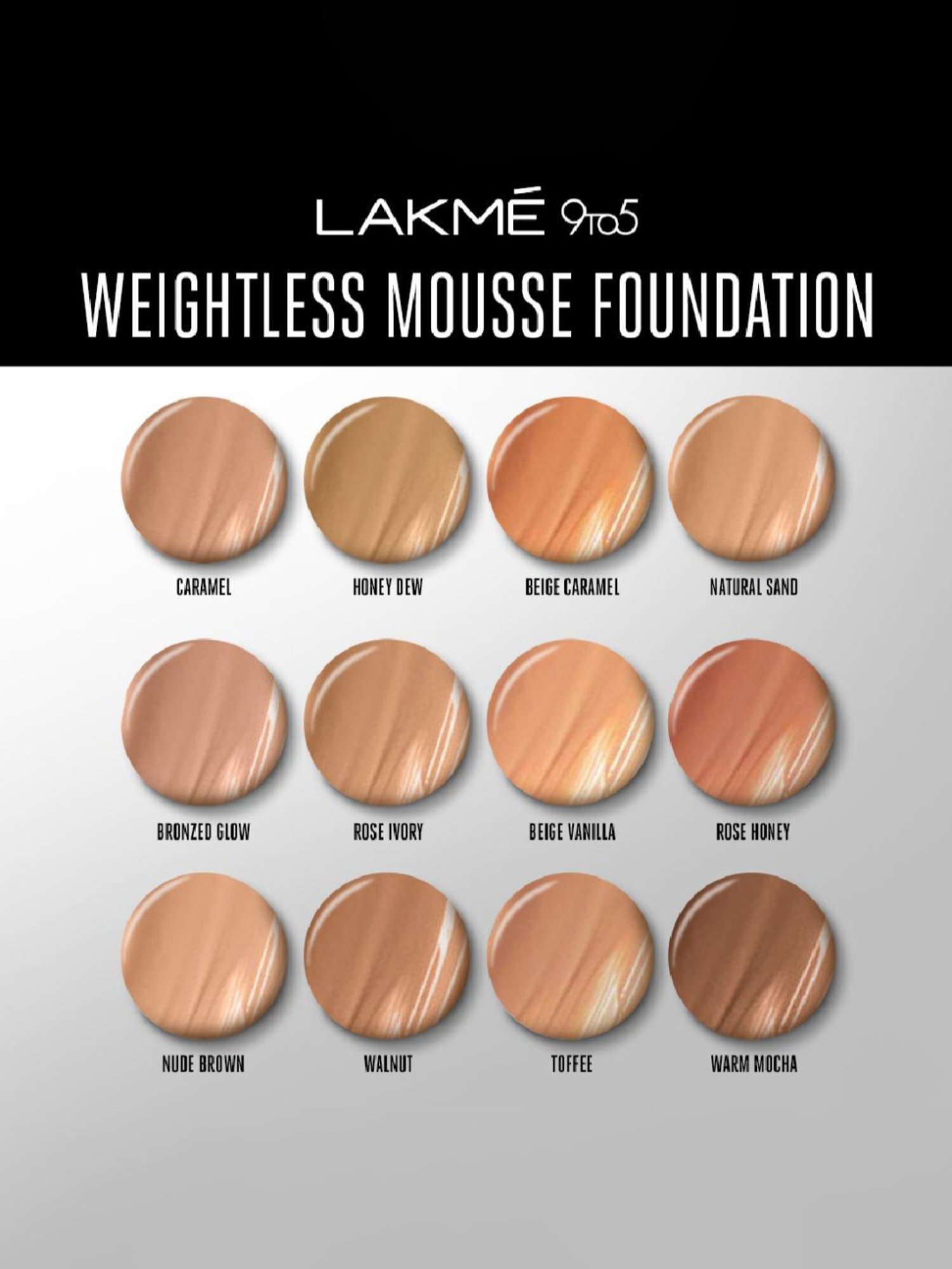 Lakme 9To5 Powerplay Mousse Foundation Rose Ivory - 25 gm