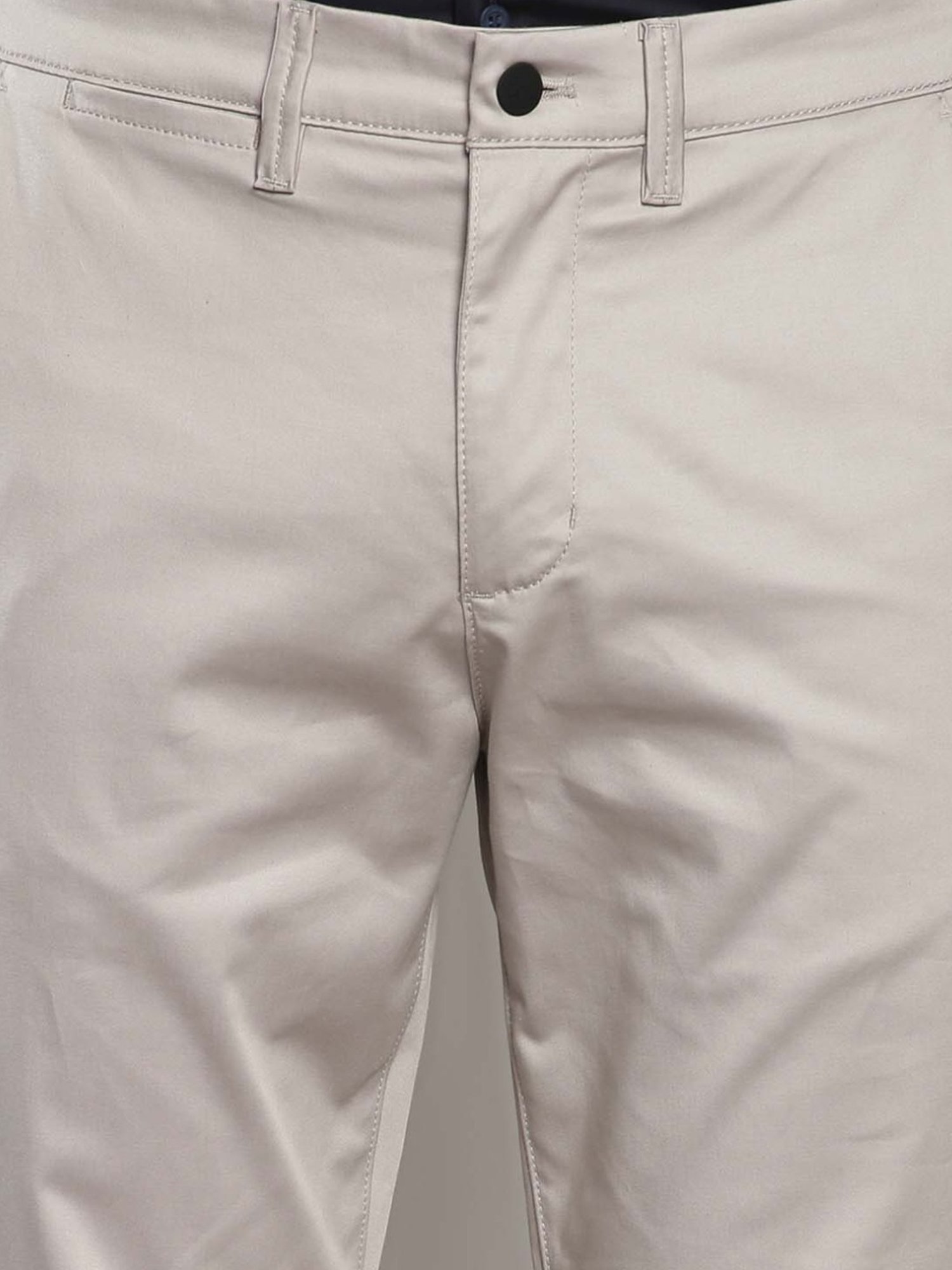 Calvin Klein Grey Cotton Slim Fit Chinos