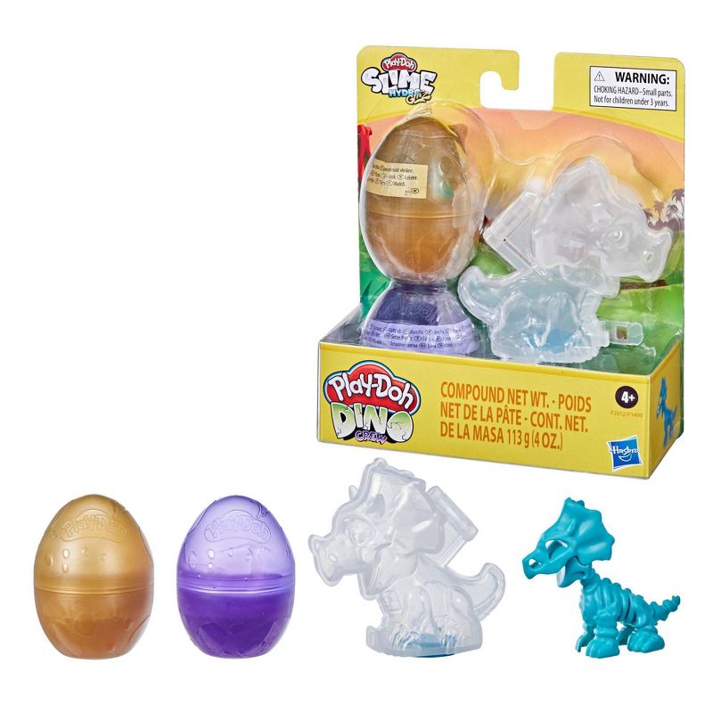Play-Doh Slime Dino Crew Eggs and Dinosaur Bones Triceratops