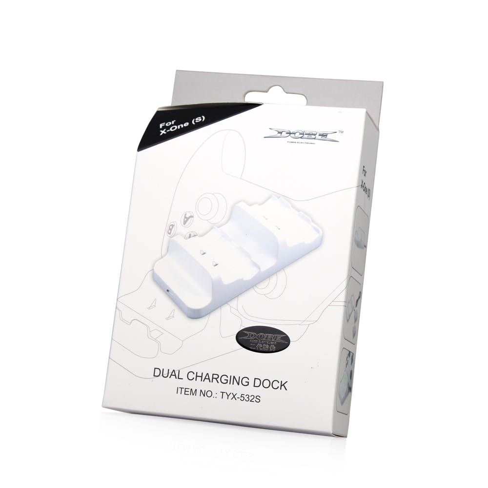 Arvin Dual Wireless Charger for Xbox One Xbox One S Wireless Controller Charger + 2 x 300mAh Rechargeable Battery Pack for Microsoft Xbox One, Xbox One Slim, Xbox One X, Xbox One Elite Controller