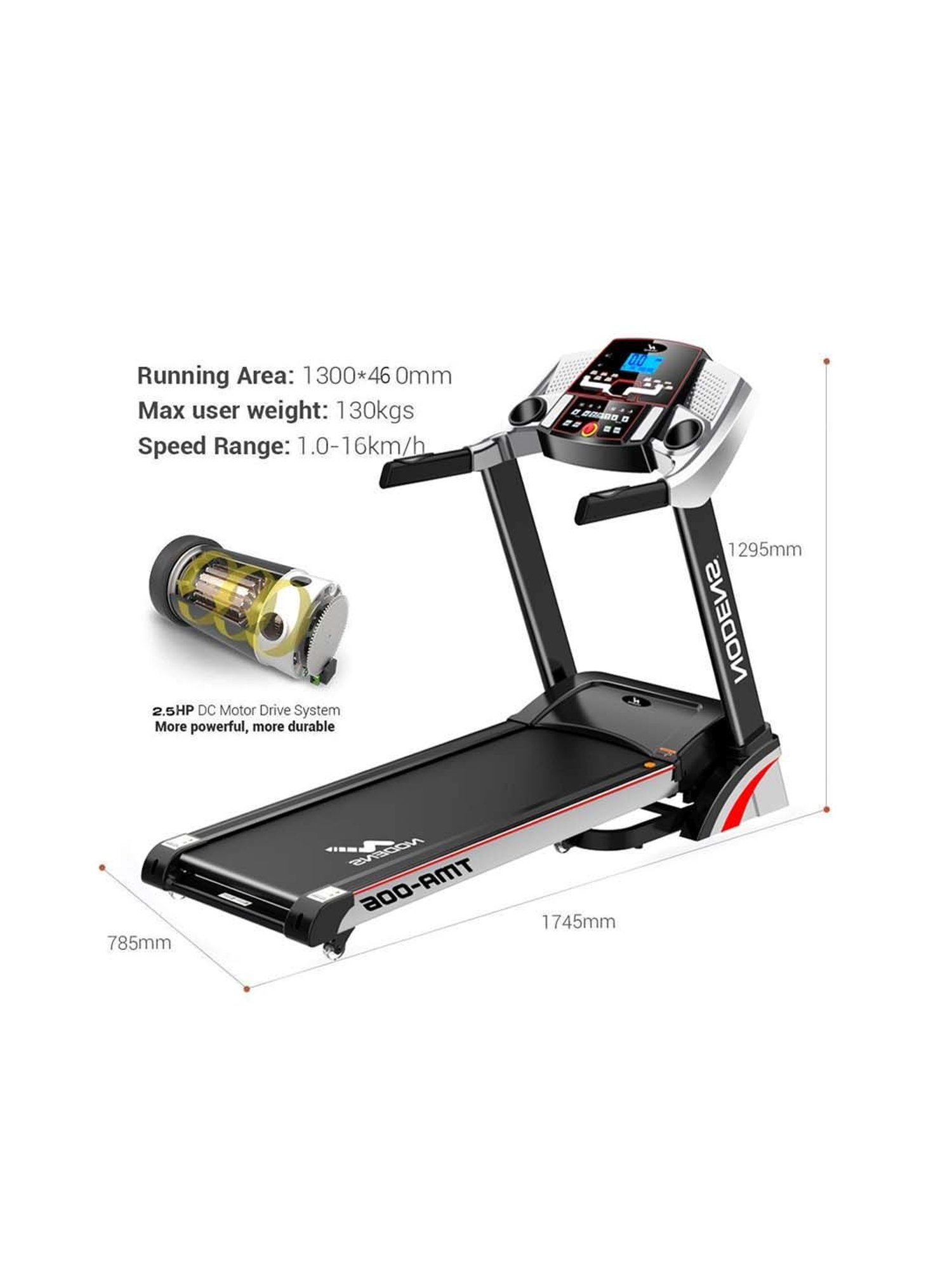 Nodens Black Treadmill (Size 6)