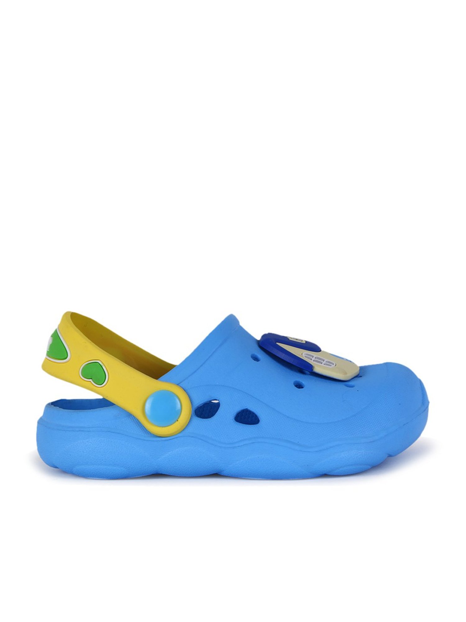 Passion Petals Kids Blue Back Strap Clogs