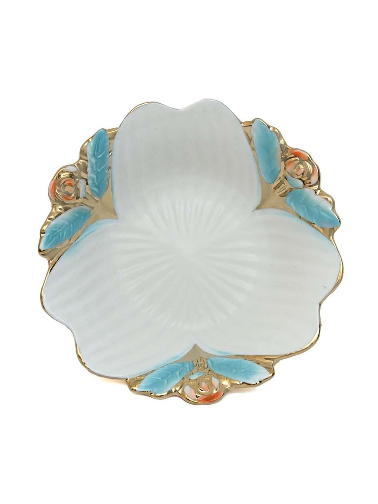 RISING STAR Golden Ceramic Serving Bowls with Tinted Corner - Set of 6