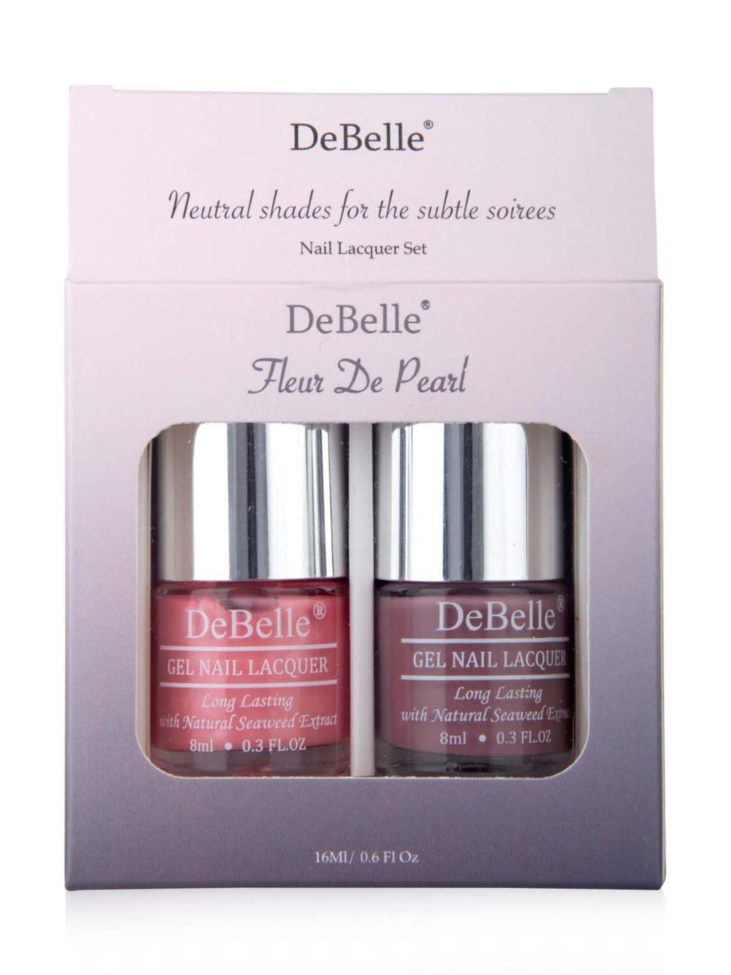 DeBelle Nail Lacquer Fleur De Pearl Set of 2