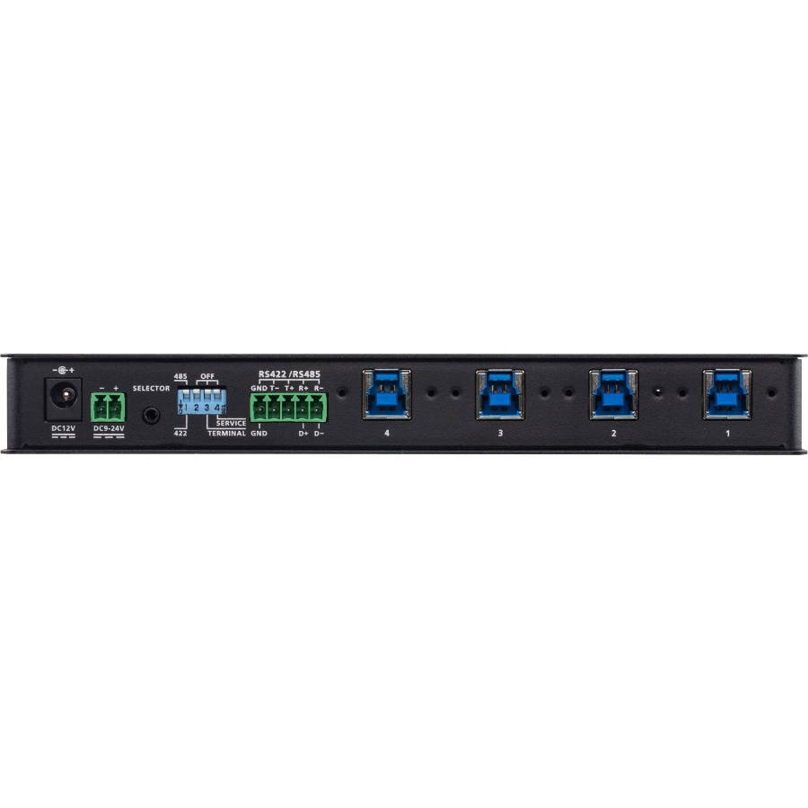 Aten - US3344I - Aten 4 x 4 USB 3.1 Gen 1 Industrial Hub Switch - USB Type B - 4 USB Port(s) - 4 USB 3.1 Port(s) - Mac,