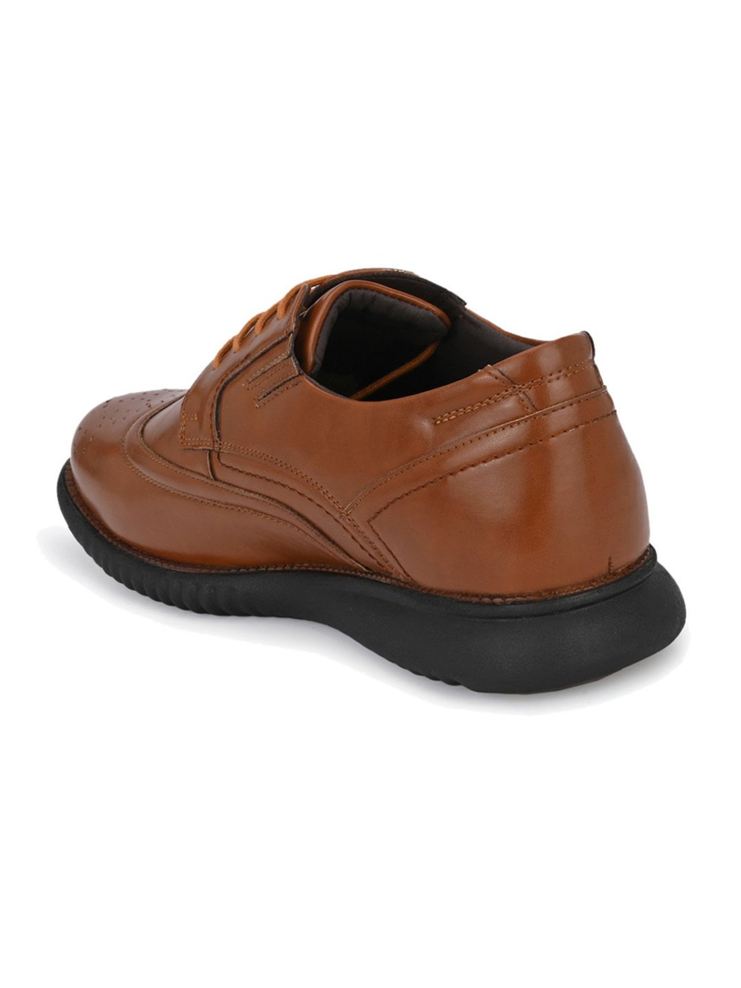 Hitz Men's Tan Derby Shoes