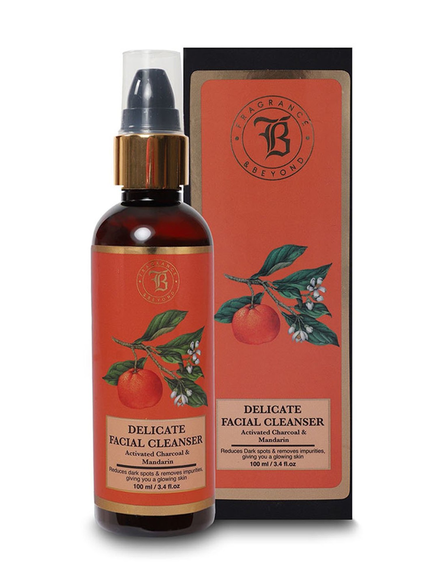 Fragrance & Beyond Aromatherapy Activated Charcoal & Mandarin Facial Cleanser - 100 ml