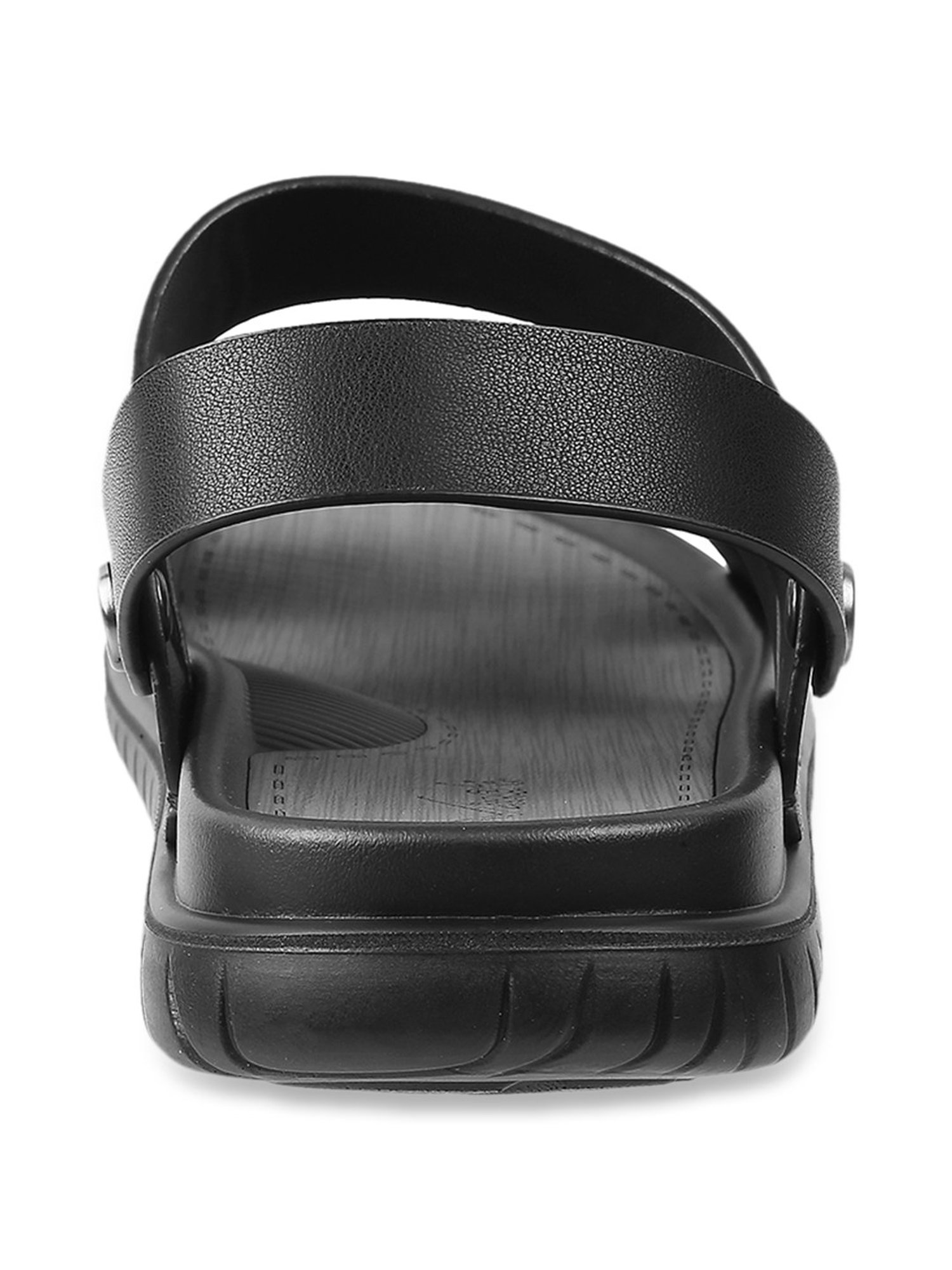 Da Vinchi by Metro Men's Black Back Strap Sandals