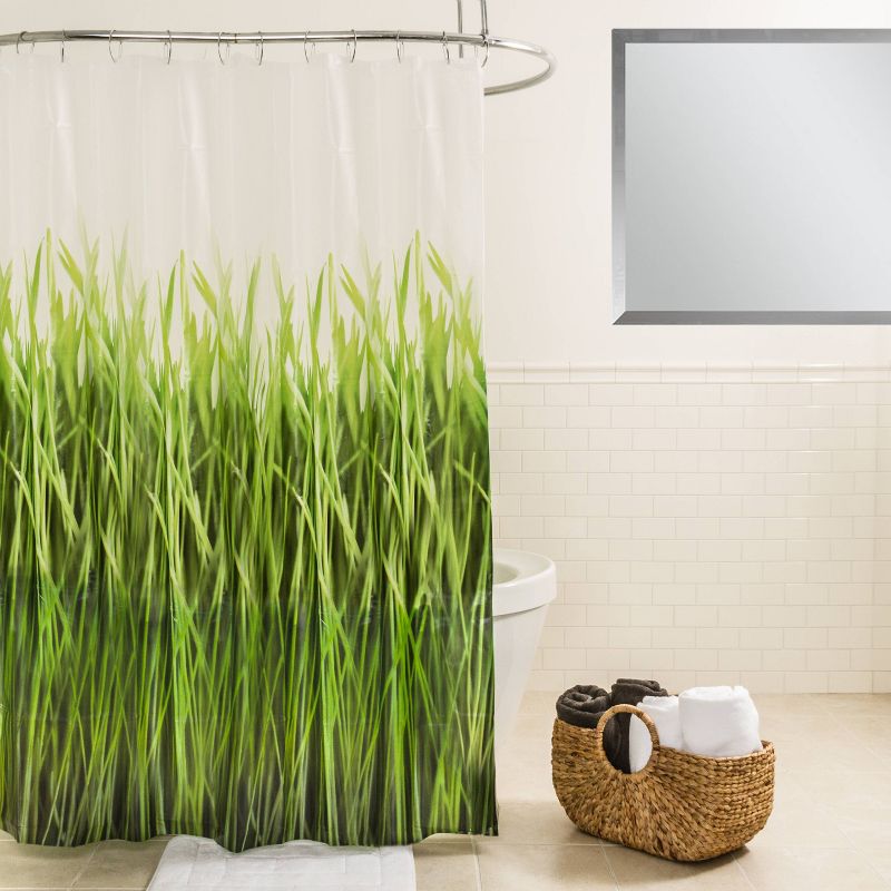 Grass EVA Shower Curtain - Green