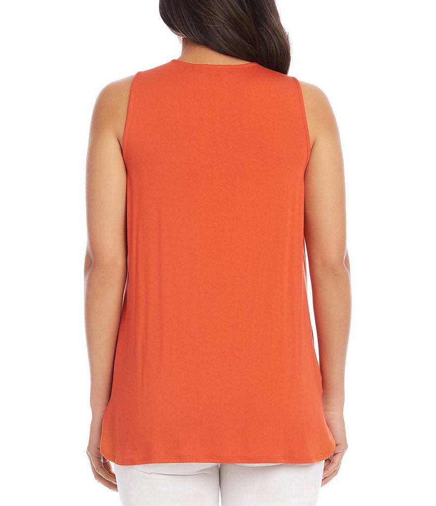 Karen Kane Layered Drape Front Sleeveless Top