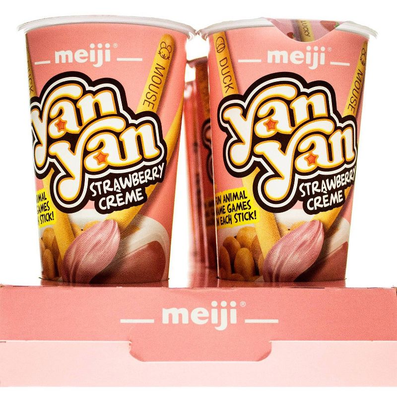 Meiji Yan Yan Strawberry Cream Cracker Stick with Dip - 2oz