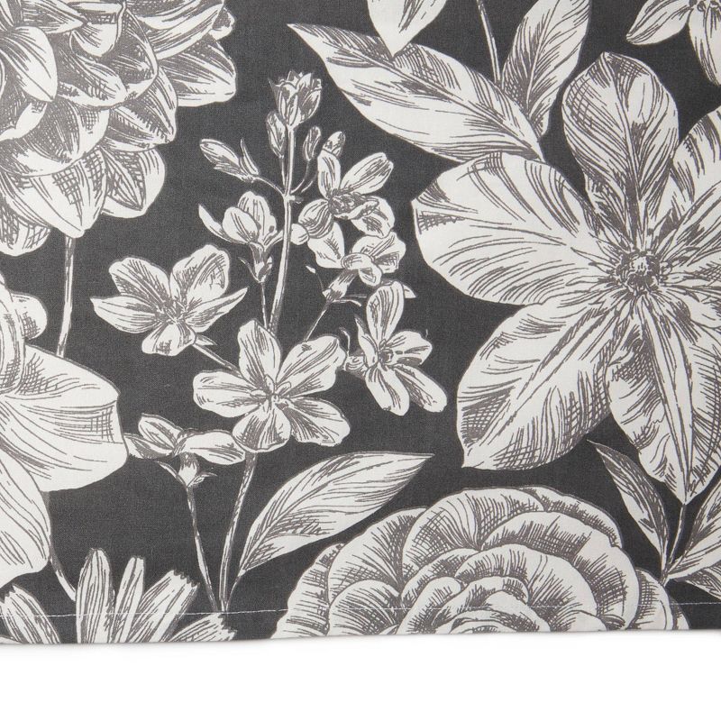 50" Cotton Linear Floral Table Throw - Town & Country Living