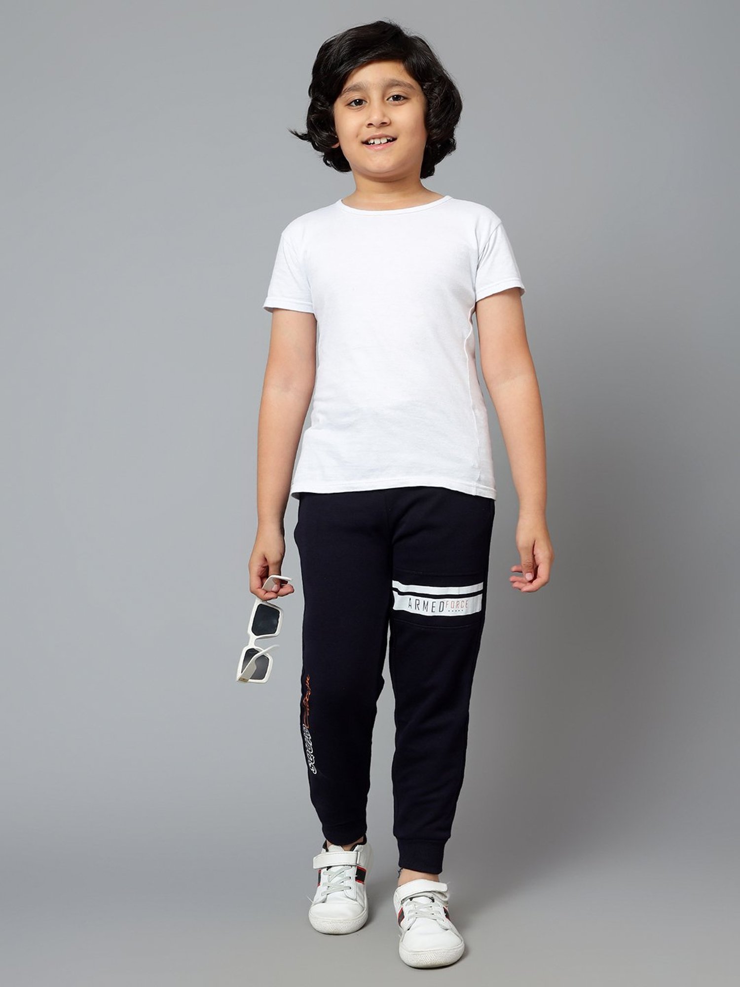 Cantabil Boys Navy Graphic Print Trackpants