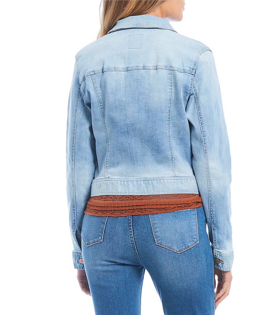 Celebrity Pink Basic Button Front Denim Jacket