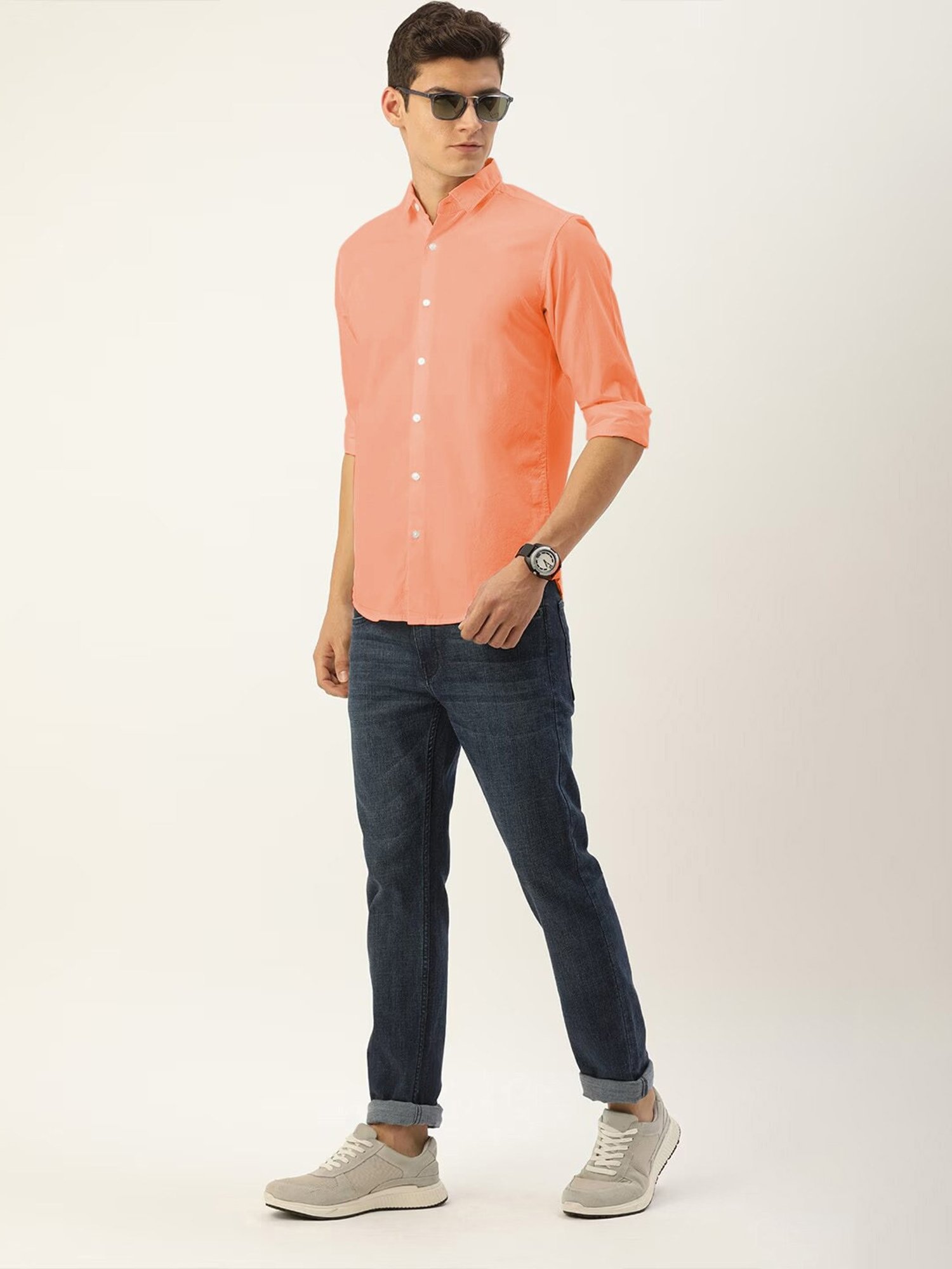 IVOC Peach Slim Fit Shirt