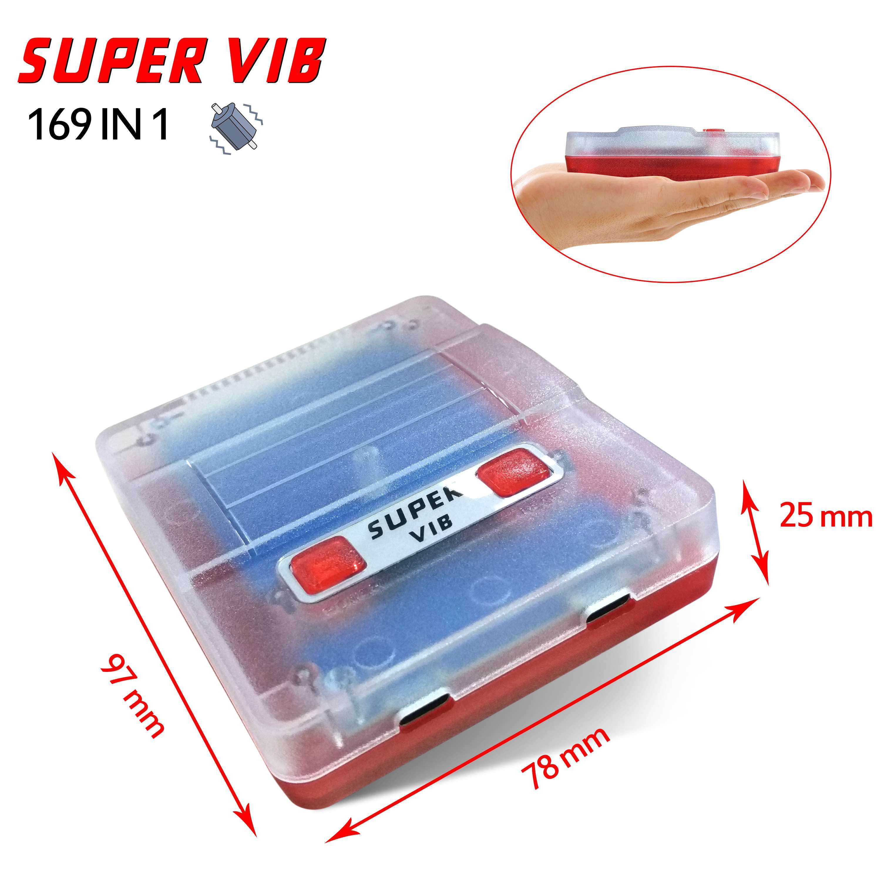 Super vib-tv vibrating handle SNES video game machine vibration game red and white machine FC home game machine (128M)