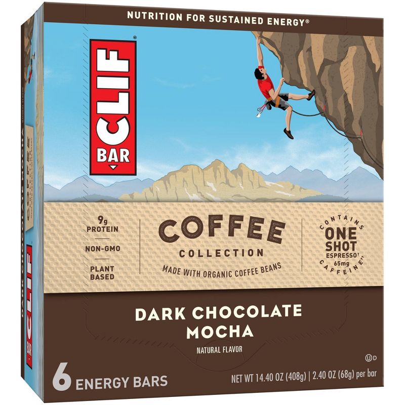 CLIF Bar Coffee Collection Dark Chocolate Mocha - 6ct