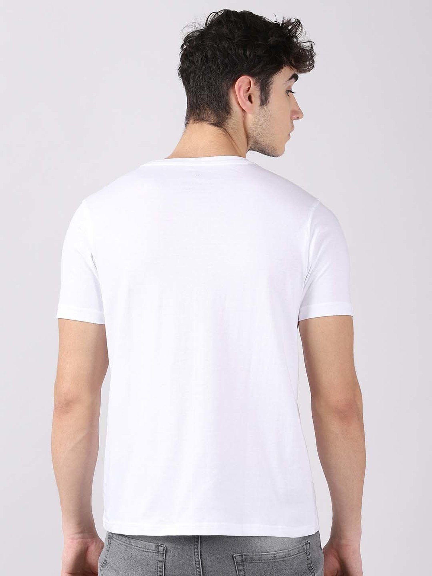 Bushirt White Cotton Crew T-Shirt