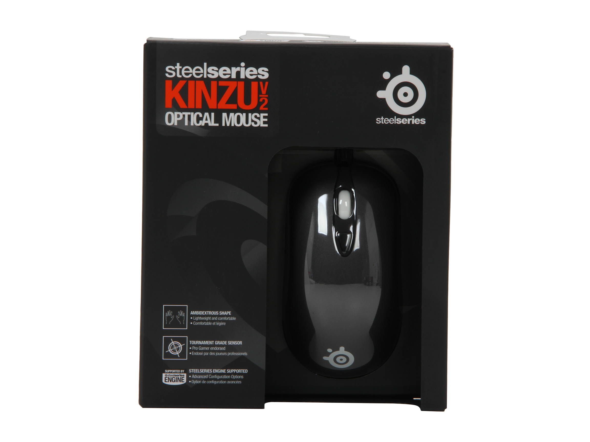 SteelSeries KANA Kinzu V2 Black Black Wired Optical Gaming Mouse