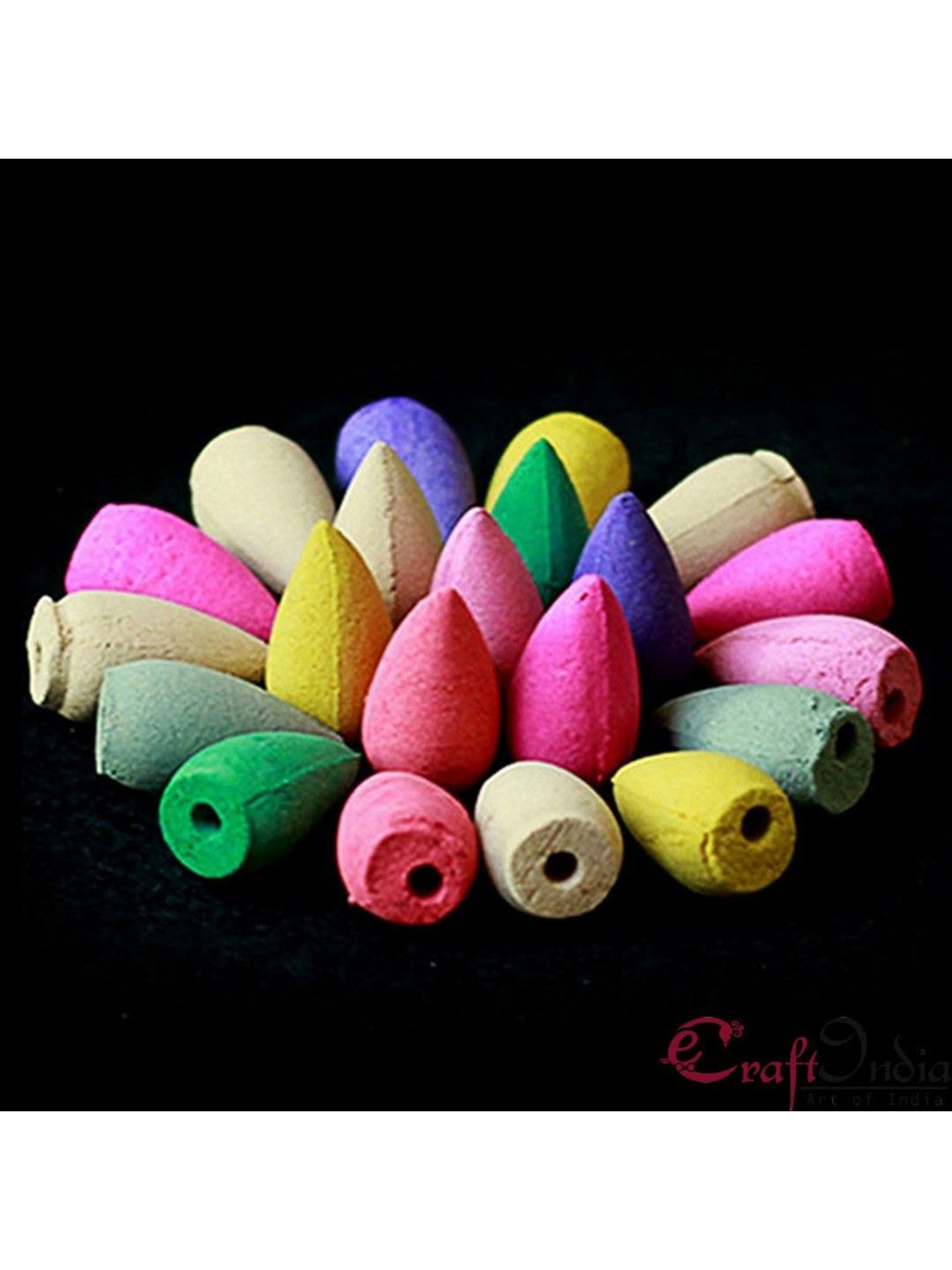 Pack of 600 Backflow Incense Cones in Rose, Jasmine and Lavender Scent for Backflow Incense Burners