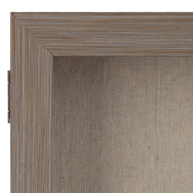 12" x 15" Distressed Shadow Box Gray - Gallery Solutions