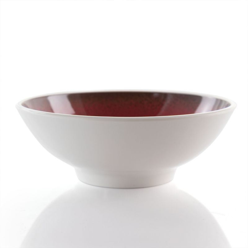 Studio California Cobalt Bay 4 Piece 7.5 Inch Melamine Bowl Set in Red