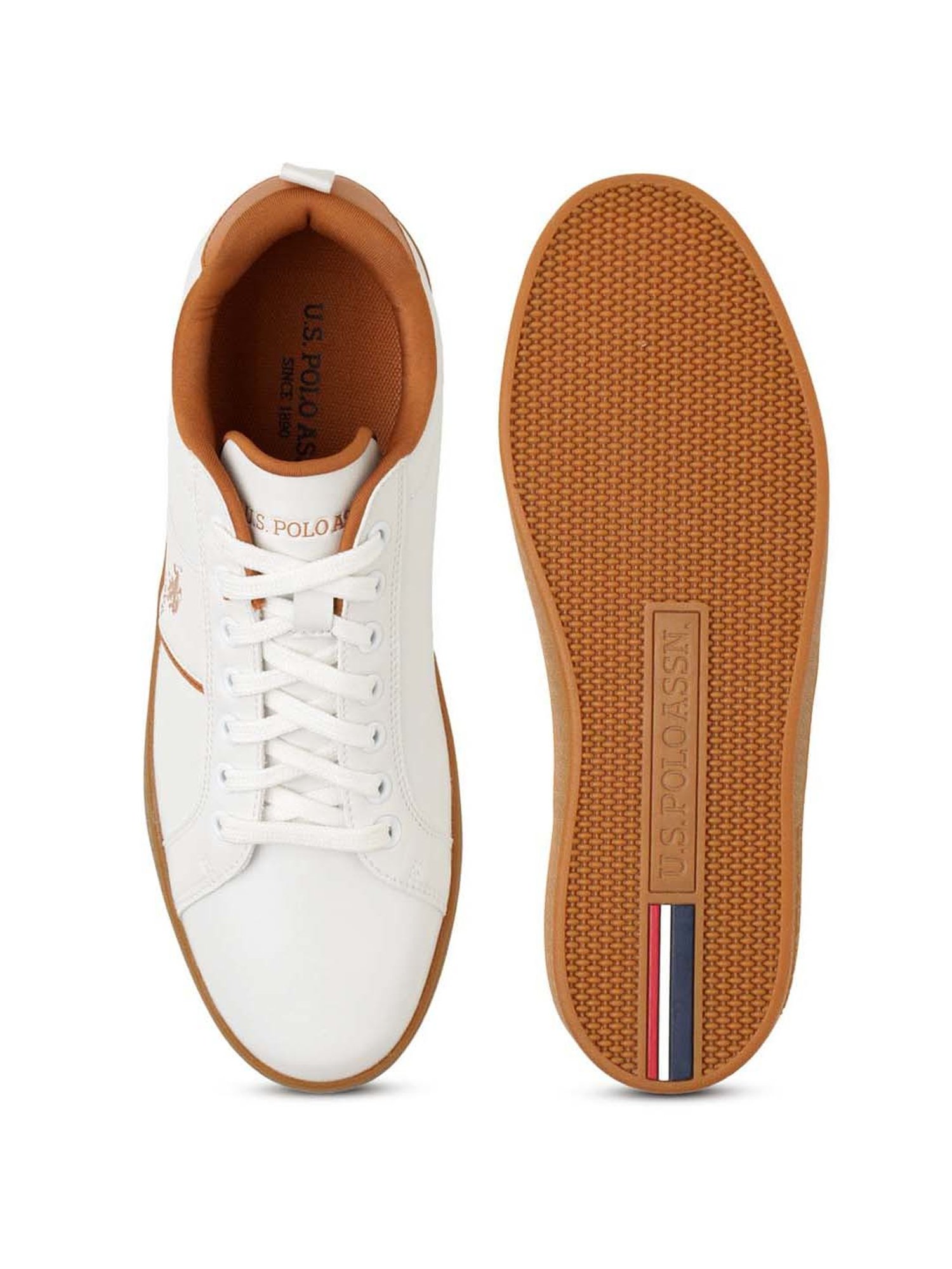 U.S. Polo Assn. Men's VADOR Off White Casual Sneakers