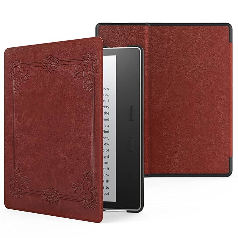 Case Fits All-New Kindle Oasis (9th and 10th Generation ONLY, 2017 and 2019 Release), Premium Ultra Lightweight Shell Cover with Auto Wake/Sleep - Vintage Style