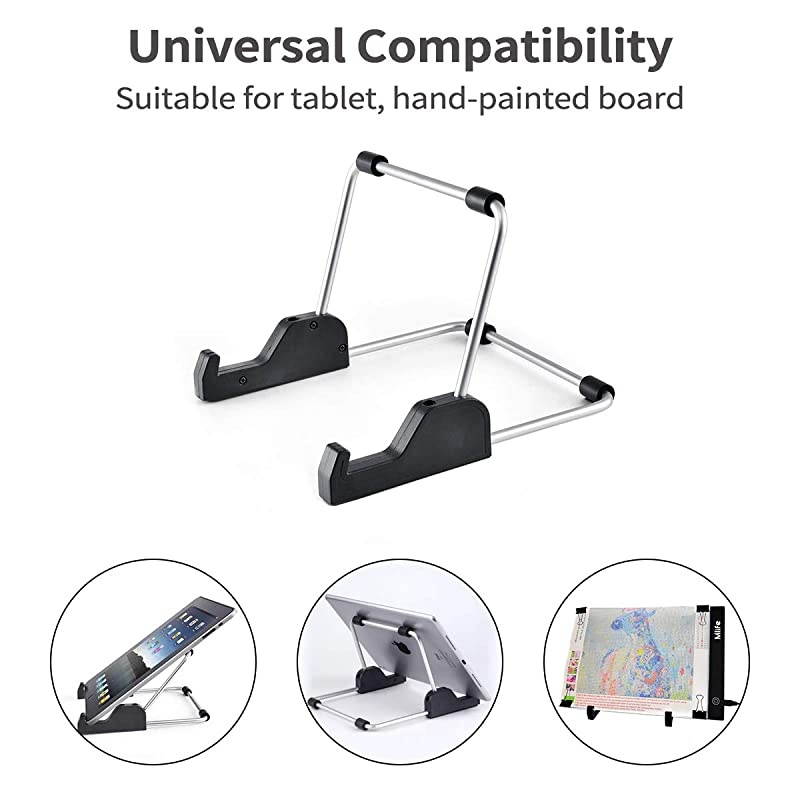Mini Light Pad Stand Adjustable Light Box Tablet Stand 3 Angles NonSkidding Metal Holder for A4 LED Tracing Box Diamond Painting Light Pad