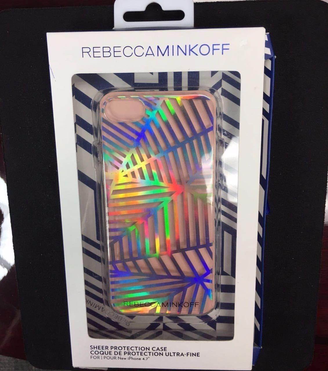 Rebecca Minkoff Sheer Case for Apple iPhone 8/7 - Geometric Wall Clear/Holographic Foil
