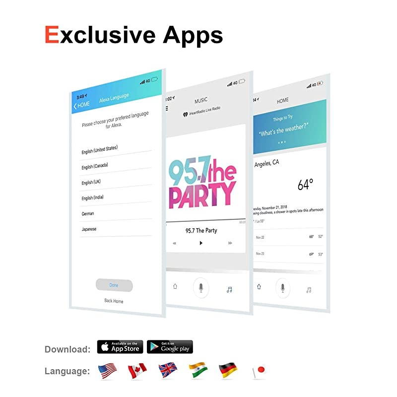 Upgrade]  E-go Alexa-Enabled Portable Bluetooth Speaker with Superior Sound, 33ft Bluetooth Range, Built-in Mic, Ultra-Portable Design, IPX6 Waterproof for Home and Outdoor