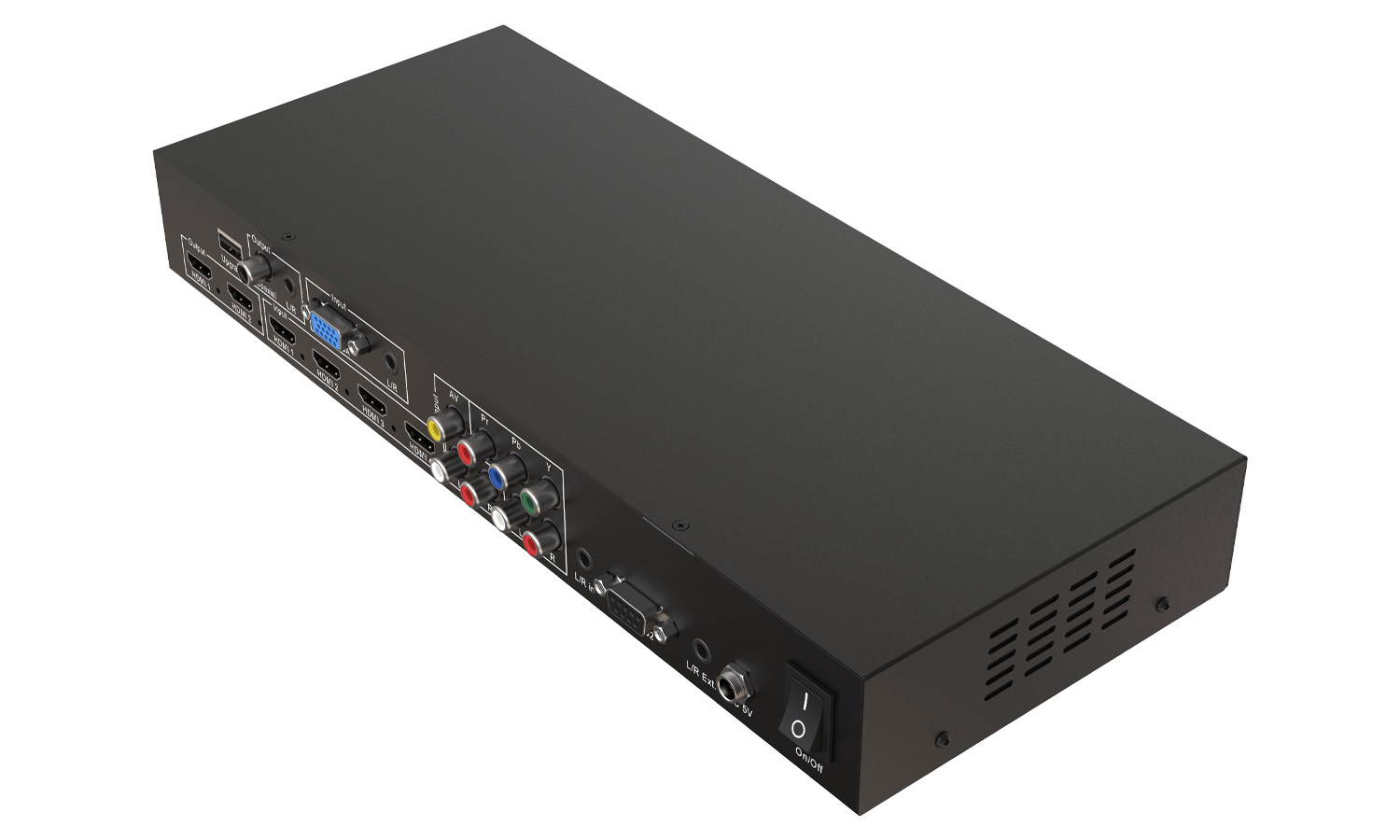 BZBGEAR 7x2 4K Presentation Scaler Switcher with HDMI/VGA/Component/Composite Inputs and HDMI Out