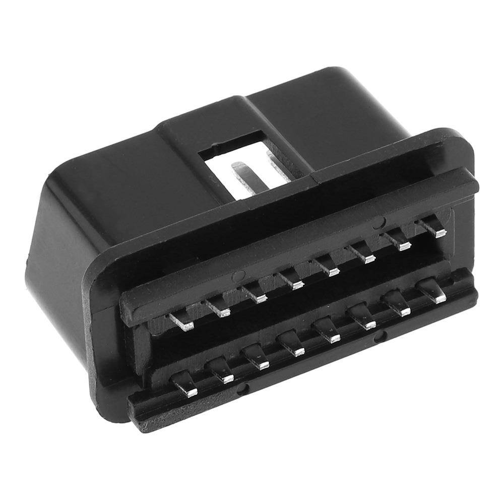 OBD-II DIY 16Pin Male Extension Opening Cable Car Diagnostic Interface Connector PLug with SR Shell and Screw