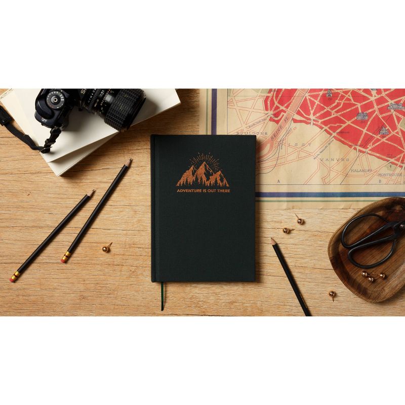 Adventure Lined Journal Black - X & O Paper Goods