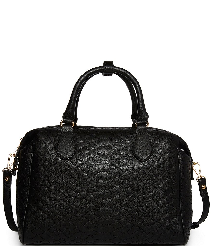 Betsey Johnson Resin Chain Cobra Quilted Satchel Bag