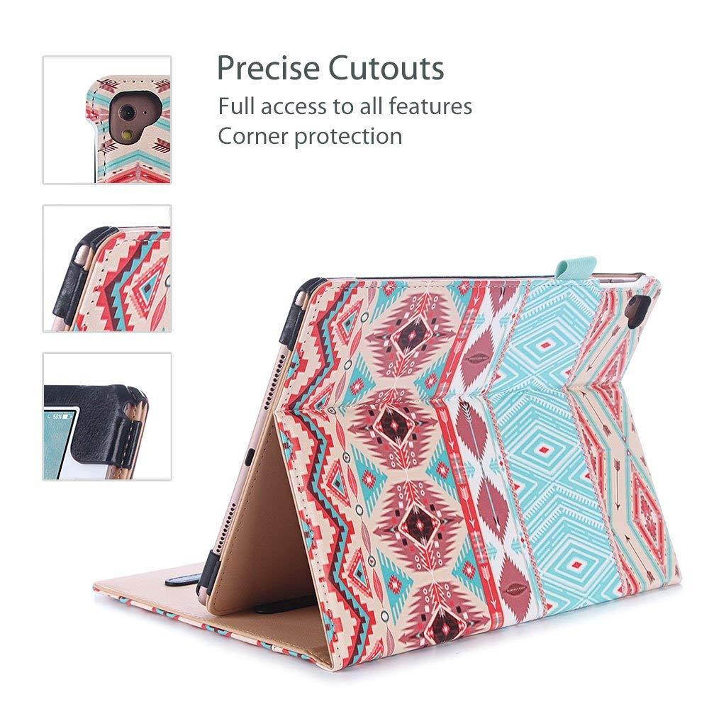 iPad Pro 9.7 Case - ProCase Stand Folio Case Cover for Apple iPad Pro 9.7 Inch 2016, with Multiple Viewing Angles, Document Card Pocket - Aztec1